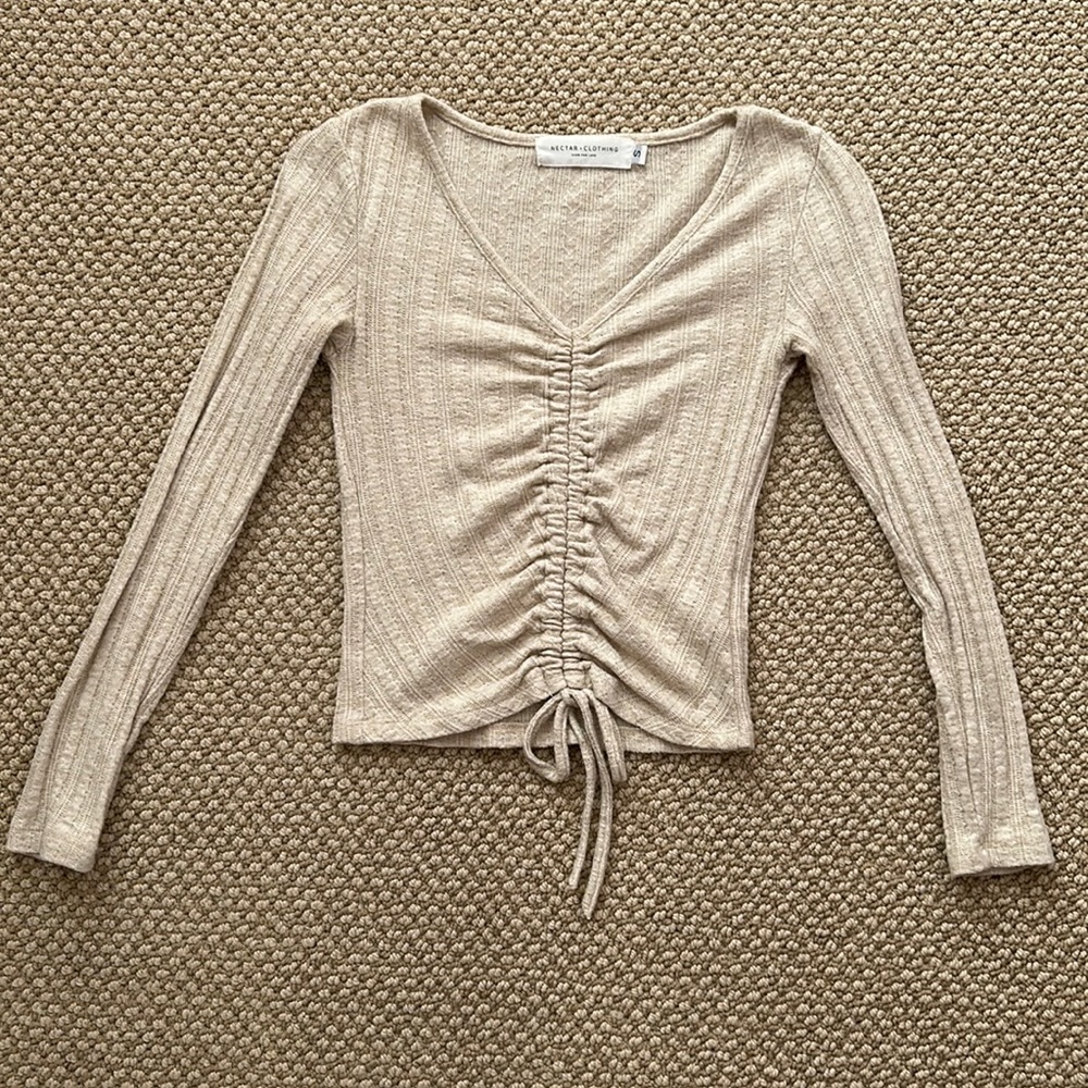 Long Sleeve Cinch Top